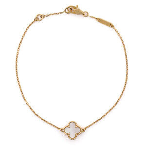 Van Cleef & Arpels Sweet Alhambra Bracelet 18K Yellow Gold and Mother of Pearl